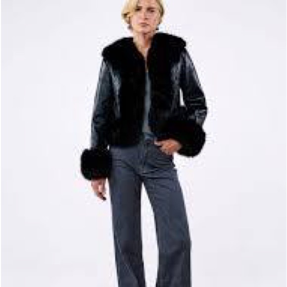 Charlotte Stone Jackets & Blazers - Charlotte Simone Vivienne Jacket Excellent Condition Black Faux Fur Trim RARE Sm